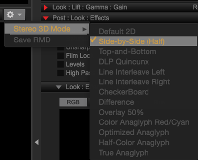 Stereo 3D Mode Options